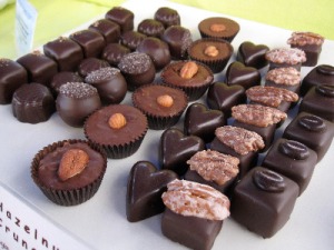 Chocolates from Chocolate Beach at Salt Spring Island market